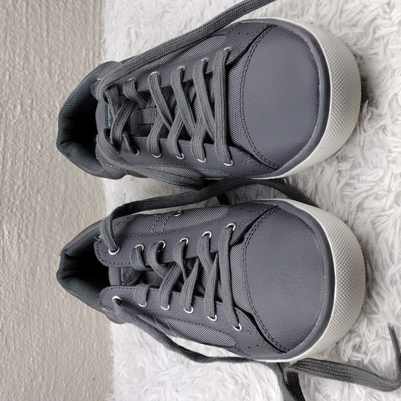 Original Penguin Mission Gray Fabric Leather Round Toe Lace Up Low Top Sneaker - Picture 12 of 16